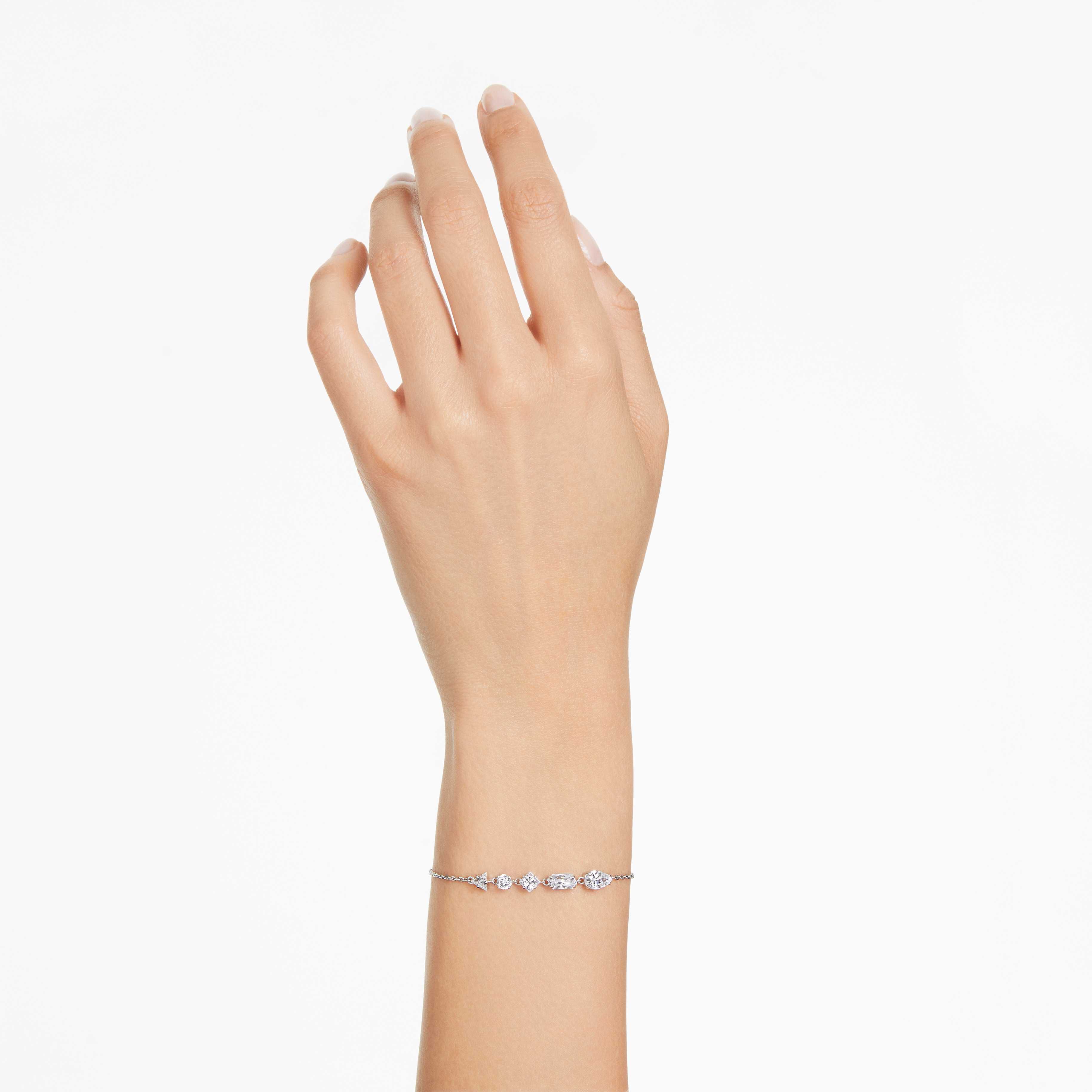 Buy Swarovski Mesmera set, Mixed cuts, Scattered design, White, Rhodium ...