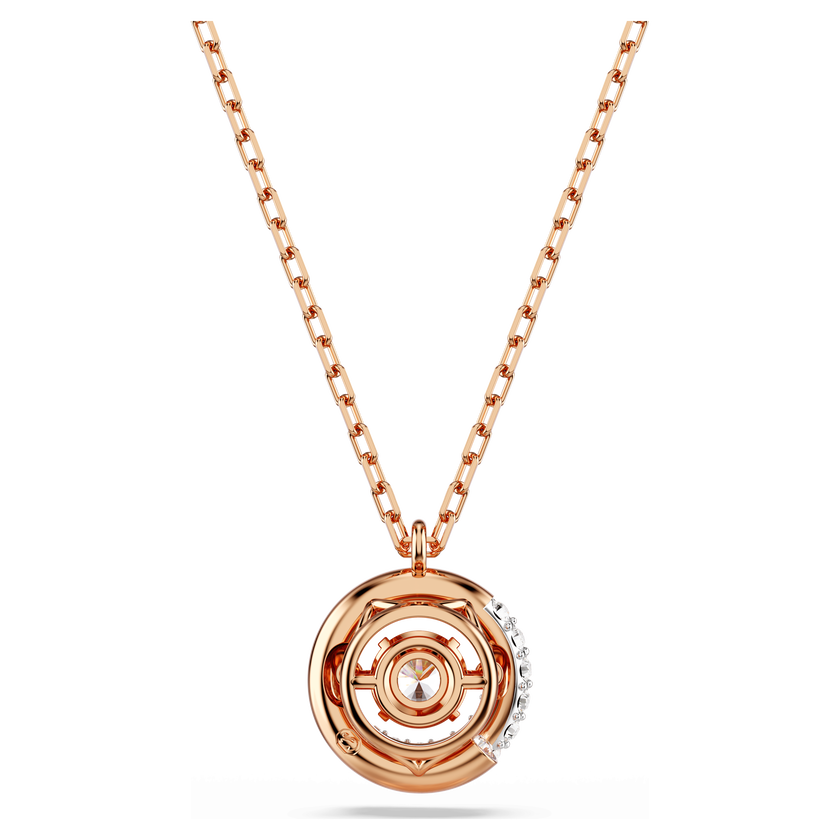 swarovski dextera pendant  round cut  white  rose gold tone plated