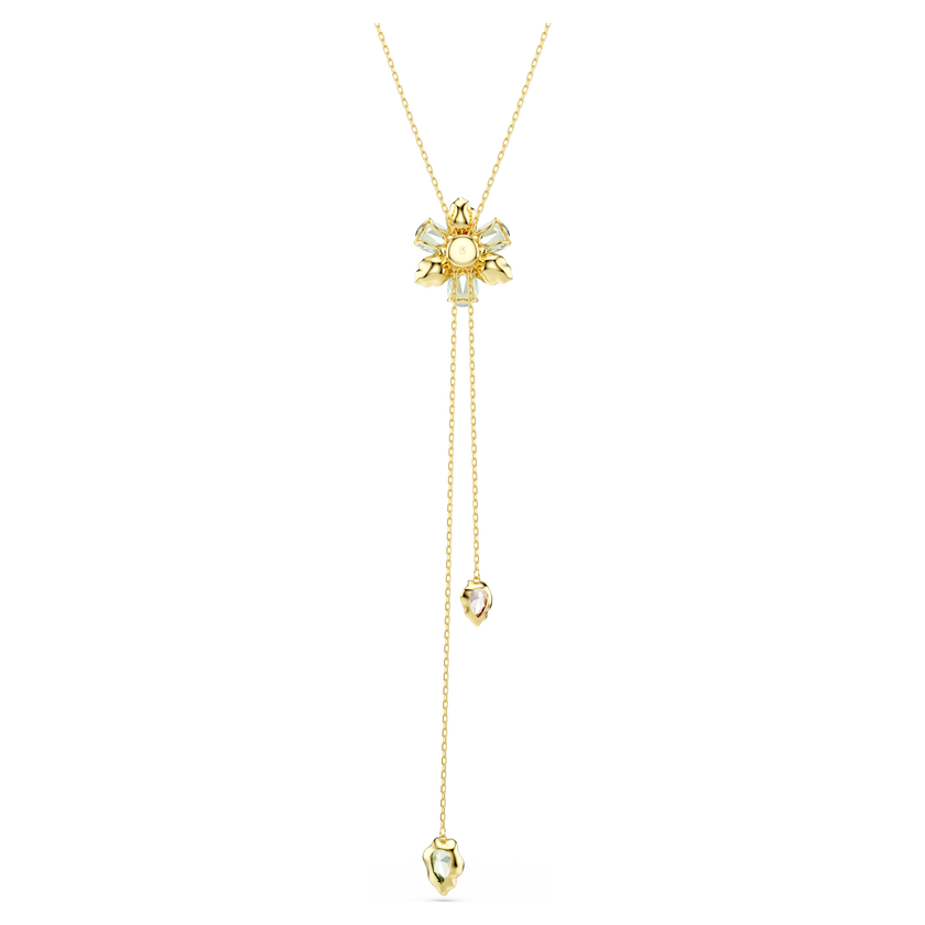 swarovski idyllia y pendant  mixed cuts  flower  multicolored  gold tone plated