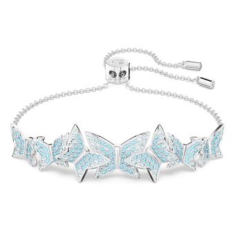 swarovski lilia bracelet butterfly blue rhodium plated