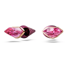 swarovski lucent stud earrings pav spike pink mixed metal finish