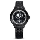 swarovski octea moon watch swiss made moon metal bracelet black black finish
