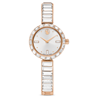 swarovski matrix bangle watch swiss made crystal bracelet rose gold tone rose gold tone finish