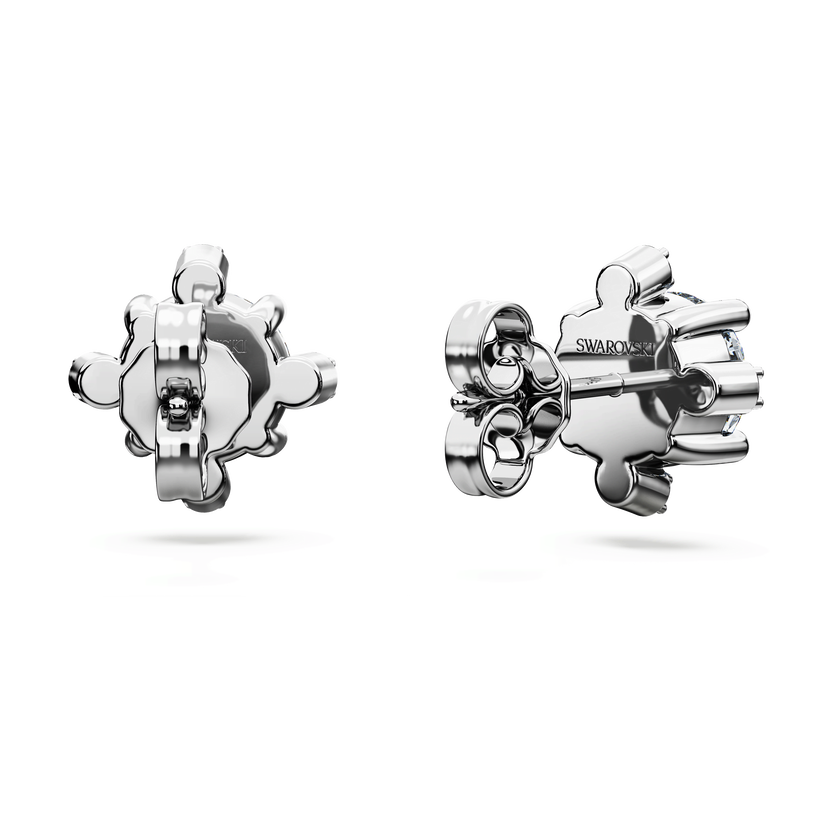 swarovski galaxy stud earrings  lab grown diamonds 2 1 ct tw  round shape  18k white gold