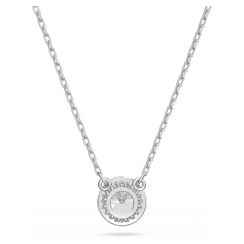 swarovski una angelic pendant  round cut  pav   white  rhodium plated