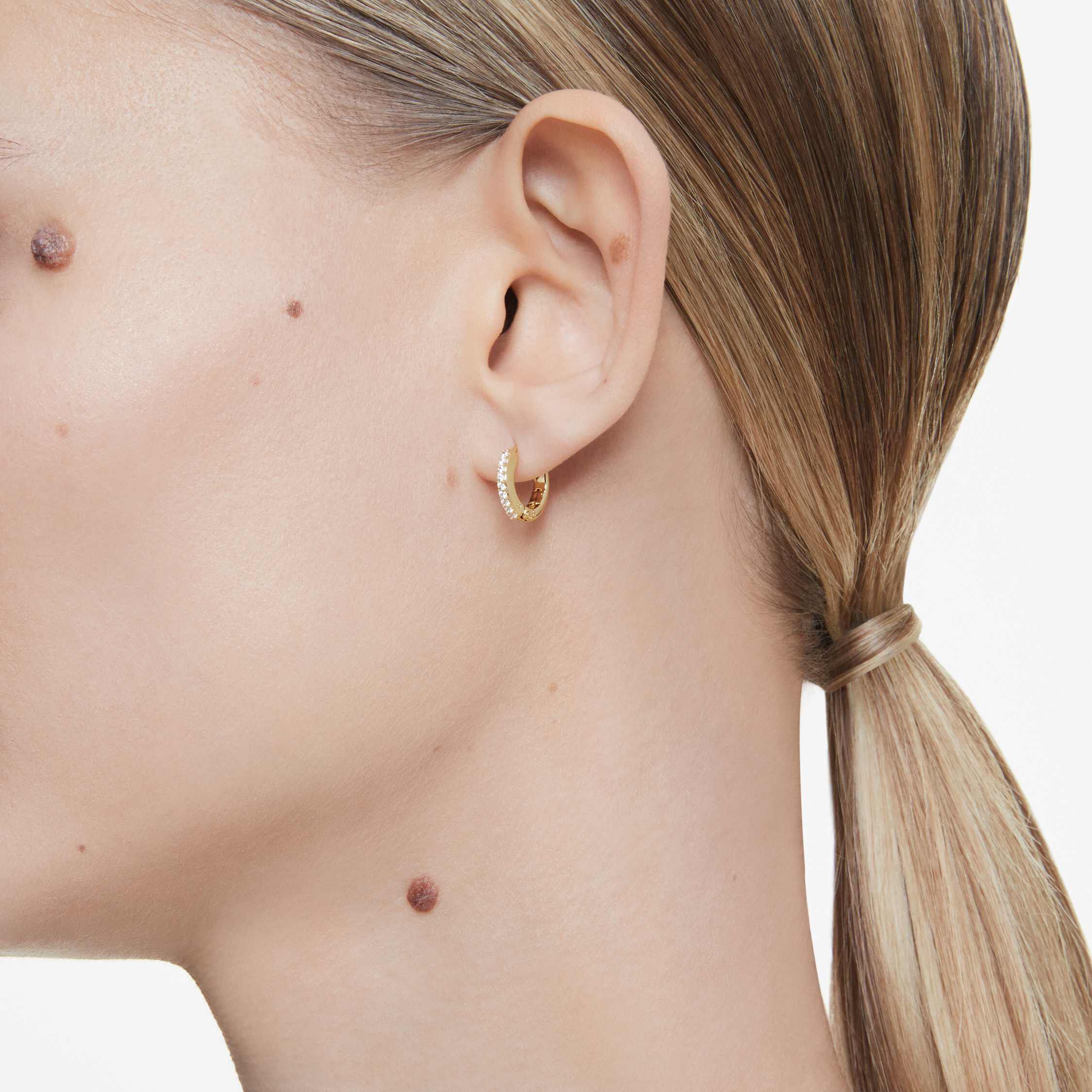 Swarovski gold hoops discount