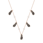 Naughty Choker, Black, Rose-gold tone plated