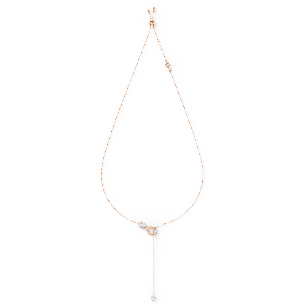 Buy Swarovski Swarovski Infinity Y Necklace, White, Rosegold tone