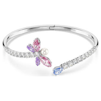 ariana grande x swarovski bangle  mixed cuts  dragonfly  multicolored  rhodium plated