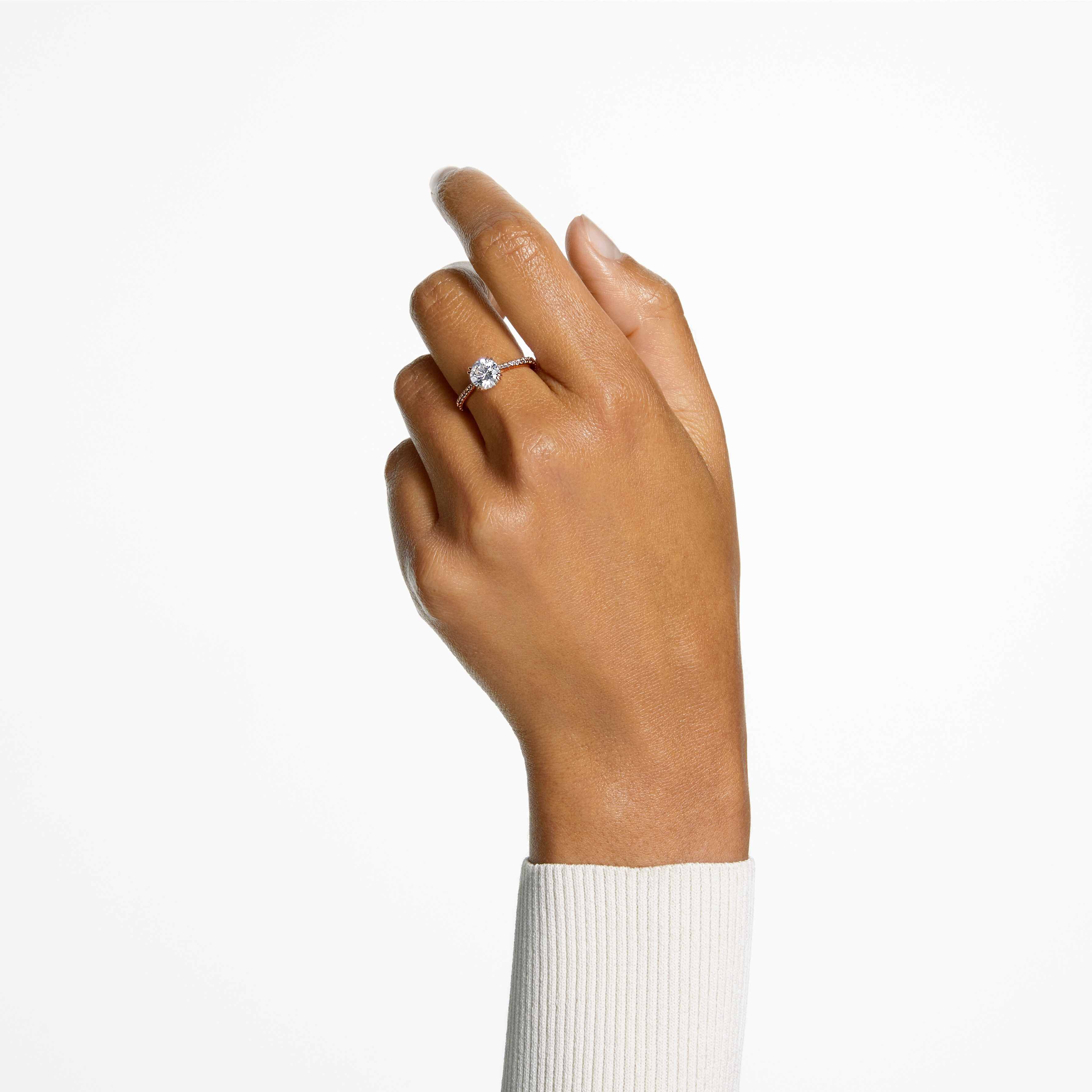 指輪・リング SWAROVSKI Stilla rose gold cocktail ring S 5642643 Swarovski Women's White Crystals On A Rose Gold-Tone Finish