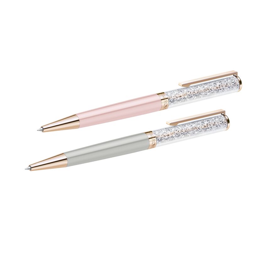Crystalline Ballpoint Pen set, Rose-gold tone plated