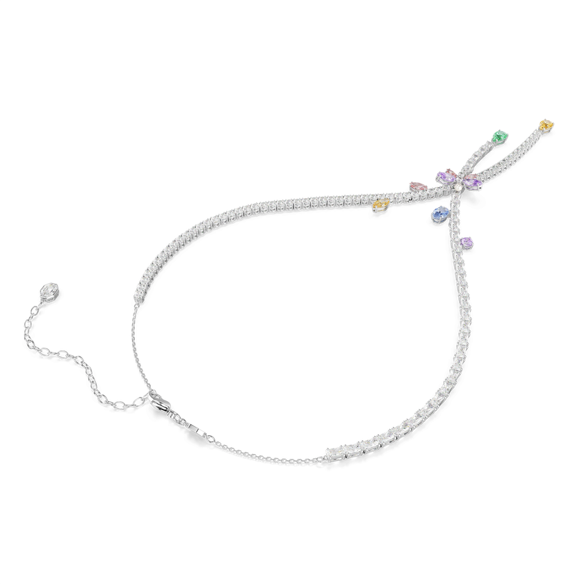 ariana grande x swarovski necklace  mixed cuts  dragonfly  multicolored  rhodium plated
