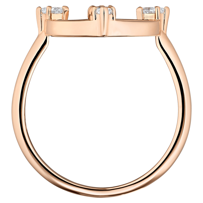 swarovski north motif ring  white  rose gold tone plated