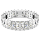 swarovski matrix ring  baguette cut  white  rhodium plated