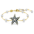 swarovski idyllia bracelet crystal pearls starfish multicolored gold tone plated