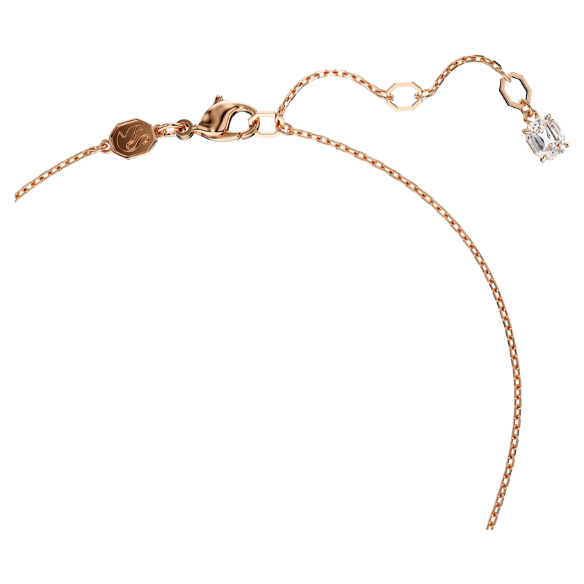swarovski idyllia pendant  crystal pearl  heart  white  rose gold tone plated
