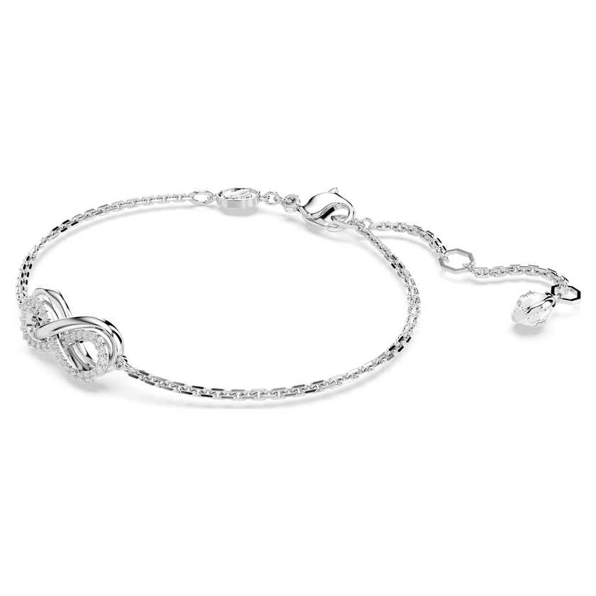swarovski hyperbola bracelet  infinity  white  rhodium plated