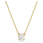 swarovski stilla pendant round cut white gold tone plated