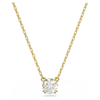 swarovski stilla pendant round cut white gold tone plated