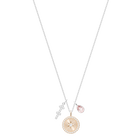 Zodiac Pendant, Sagittarius, Pink, Rhodium plated