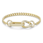 swarovski dextera bracelet  pav   mixed links  white  gold tone plated