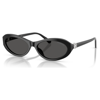swarovski sunglasses  oval shape  sk6069  black