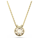 swarovski bella v pendant round cut gold tone gold tone plated