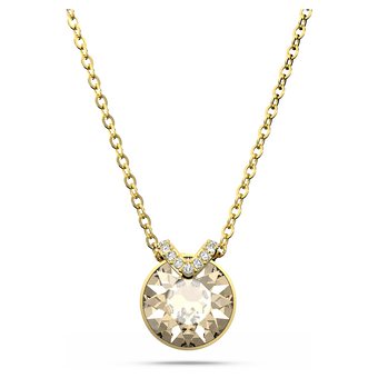swarovski bella v pendant round cut gold tone gold tone plated