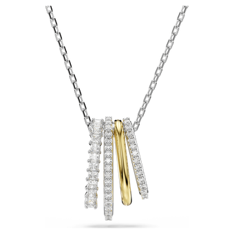swarovski hyperbola pendant mixed cuts white mixed metal finish