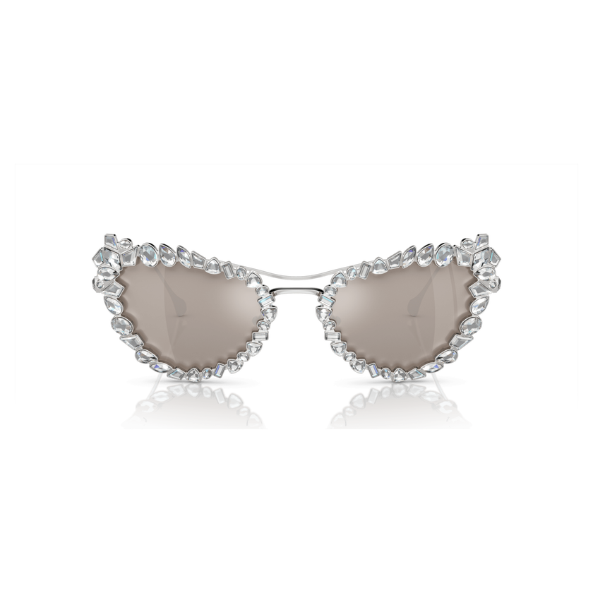 swarovski sunglasses  statement  cat eye shape  sk7011el  white