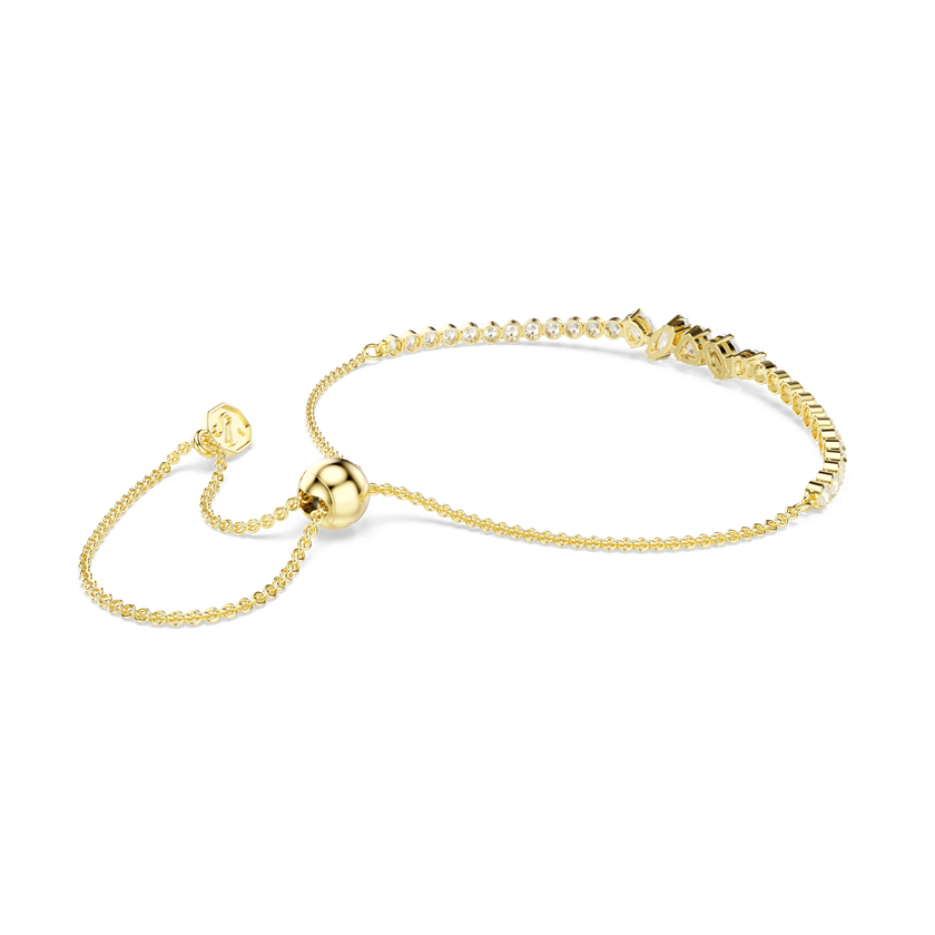 swarovski mesmera bracelet  mixed cuts  white  18k gold finish