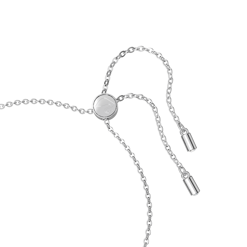swarovski tough bracelet  flower  white  mixed metal finish
