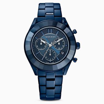Octea Lux Sport watch, Metal bracelet, Blue PVD