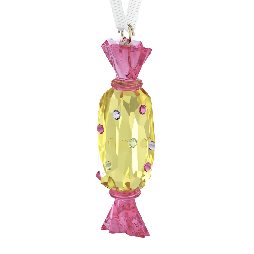 swarovski holiday cheers dulcis candy ornament  yellow