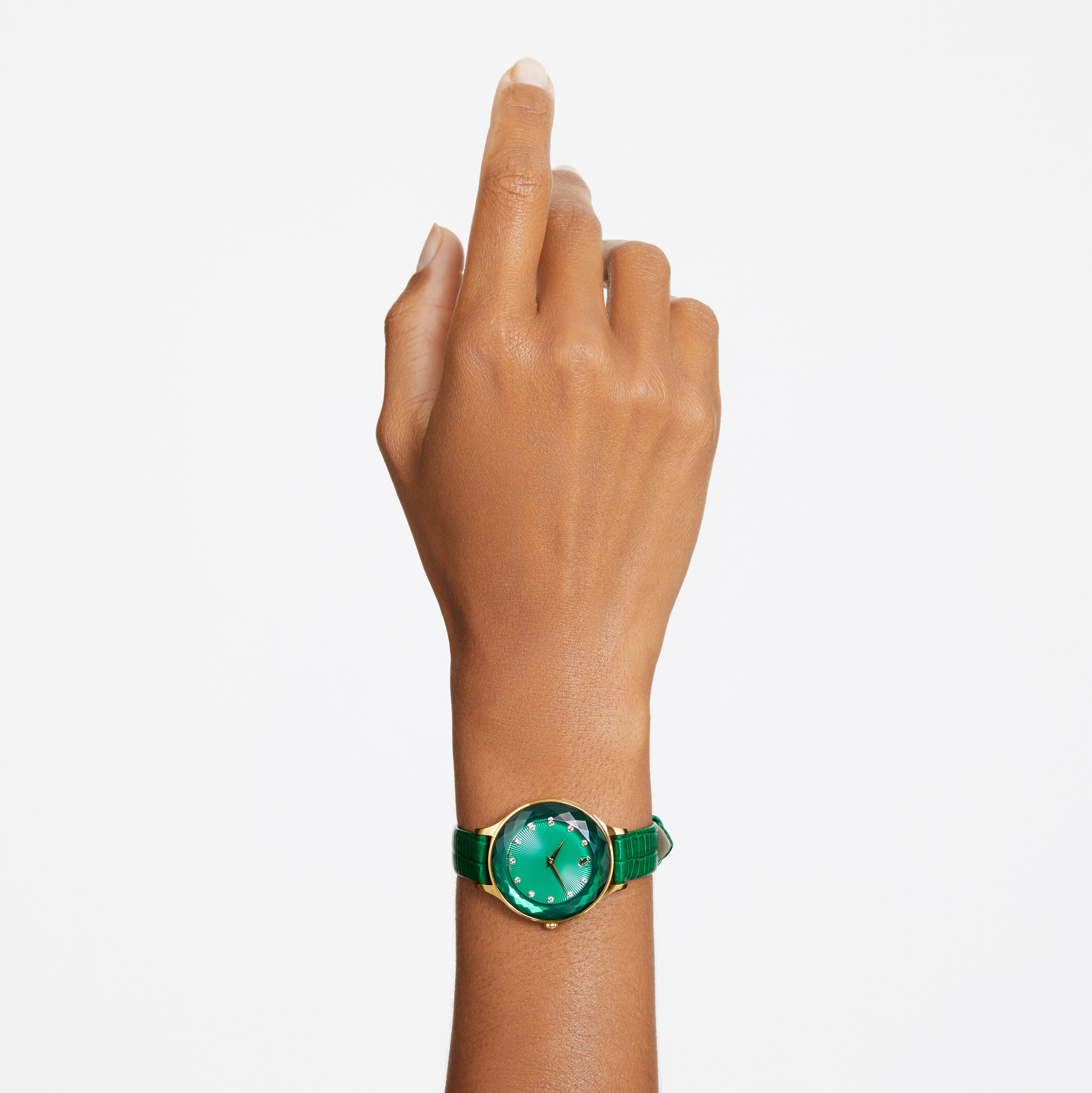 Green shop swarovski watch