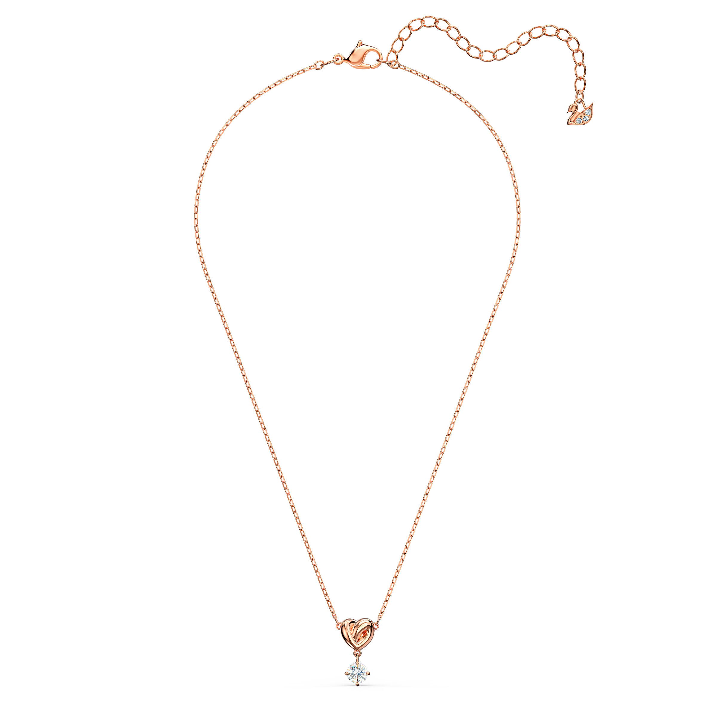 Buy Swarovski Lifelong Heart pendant, White, Rose gold-tone