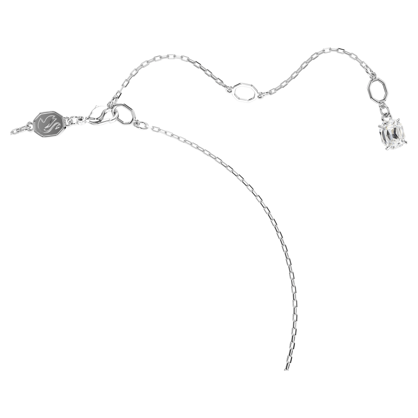 swarovski swan pendant  swan  black  rhodium plated