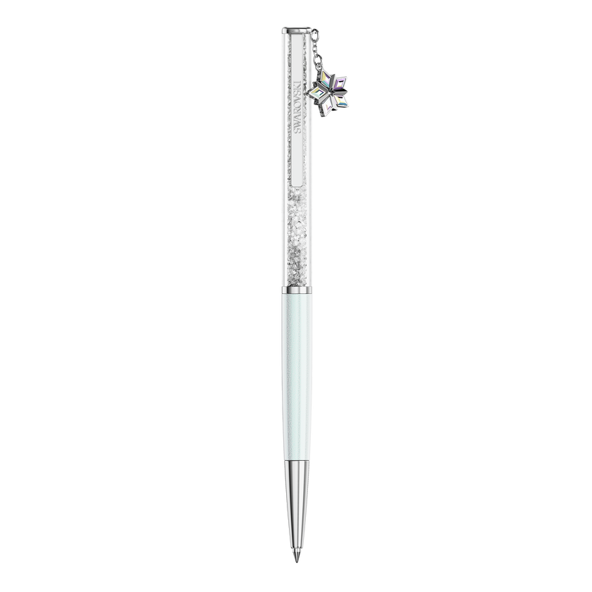 swarovski crystalline ballpoint pen  white lacquered  chrome plated