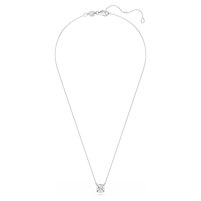 swarovski eternity solitaire pendant  lab grown diamonds 2 ct tw  round shape  18k white gold