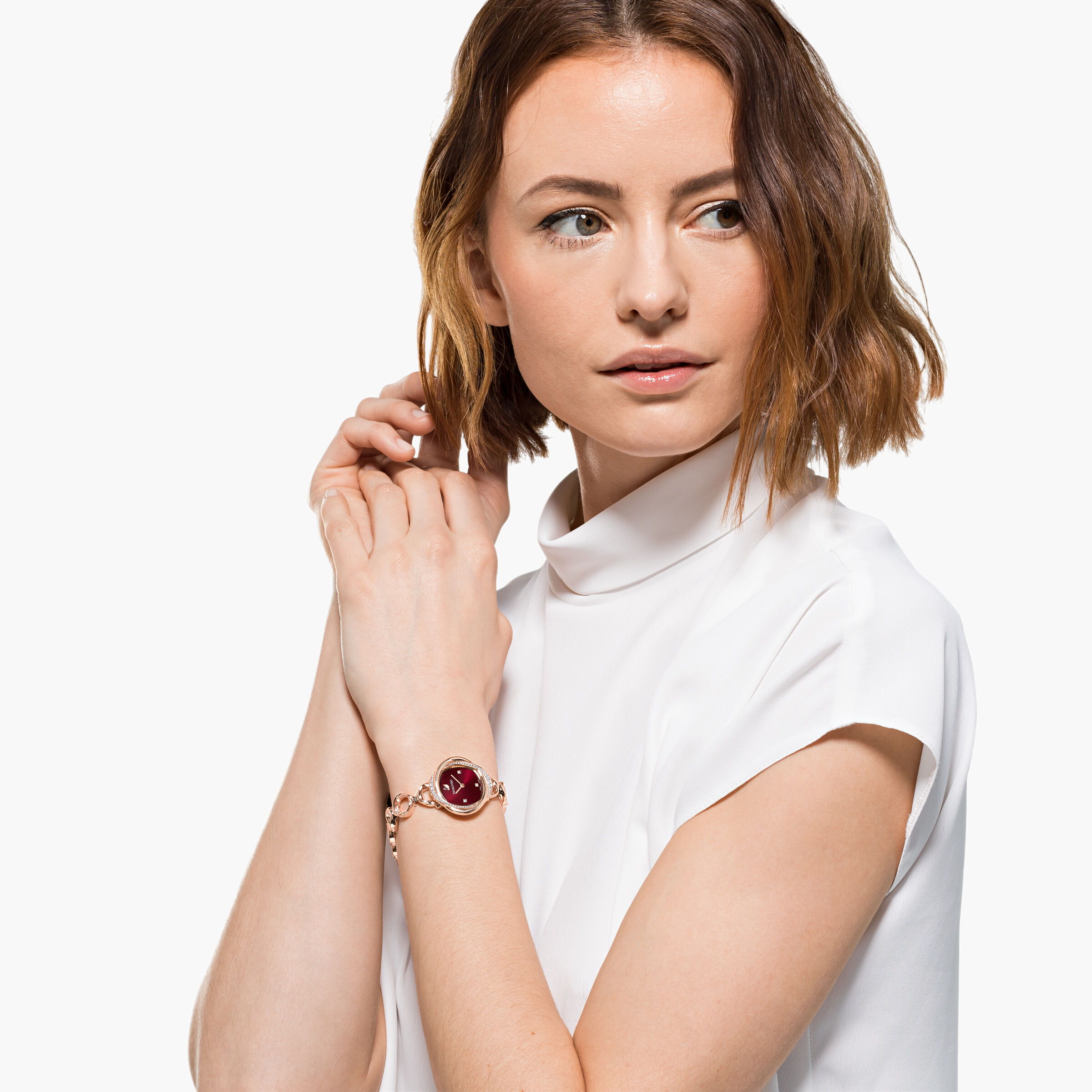 Red best sale swarovski watch