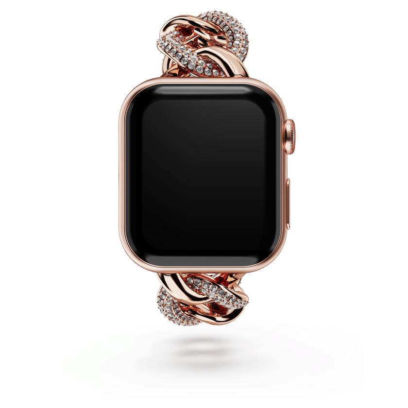 swarovski chain strap  for apple watch  40mm   41mm  rose gold tone  rose gold tone finish