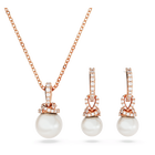 swarovski originally set  white  rose gold tone plated