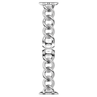swarovski sparkling chain strap compatible with apple watch silver tone stainless steel