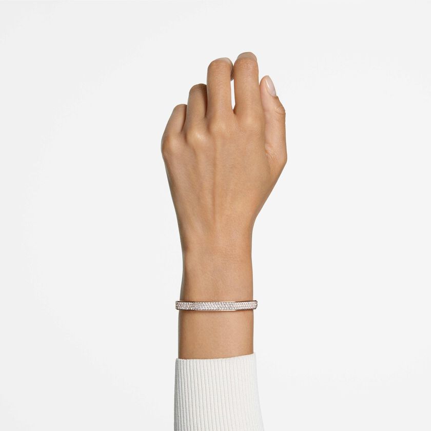 Dextera bangle, Octagon shape, White, Rose gold-tone plated swarovski dextera bangle octagon shape white rose gold tone plated