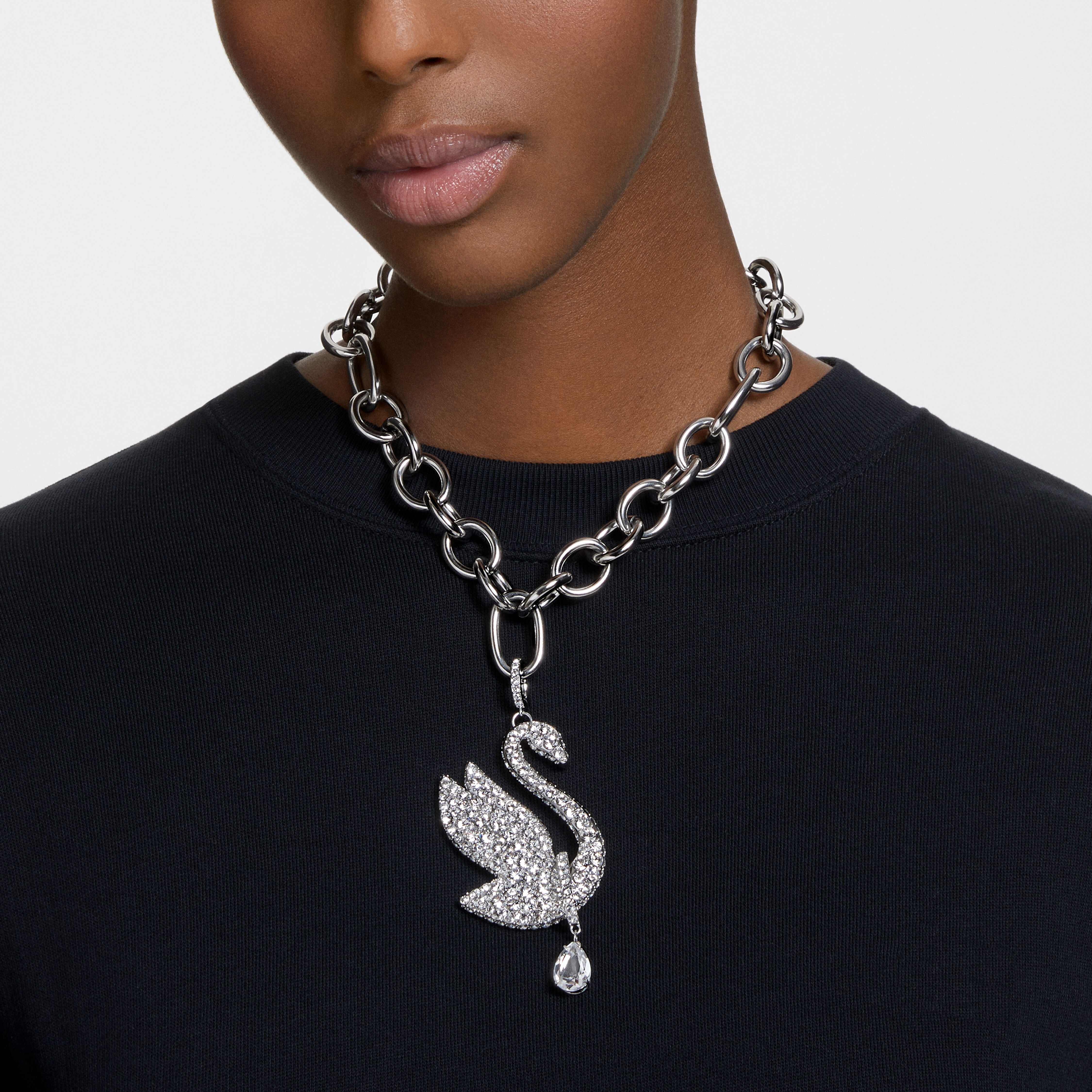 Buy Swarovski Swarovski Iconic Swan choker Swan White Rhodium