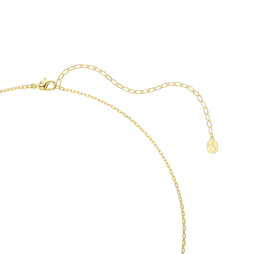 swarovski gema pendant  mixed cuts  multicolored  gold tone plated
