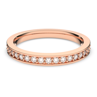 swarovski matrix ring  white  rose gold tone plated
