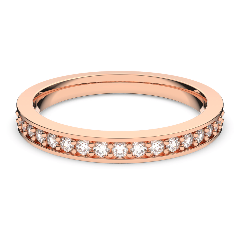 swarovski matrix ring  white  rose gold tone plated