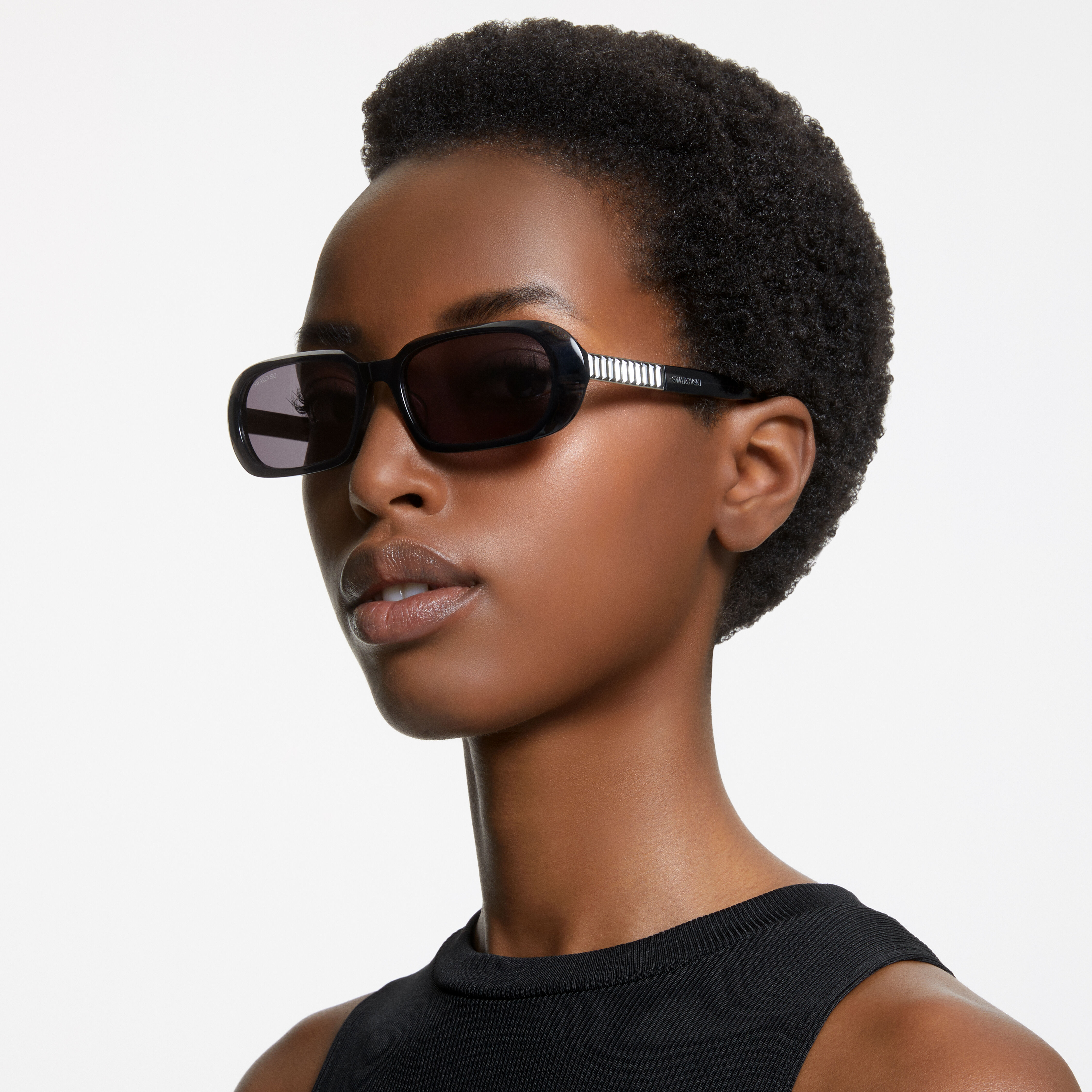 Buy Swarovski Matrix Sunglasses Oval shape Black