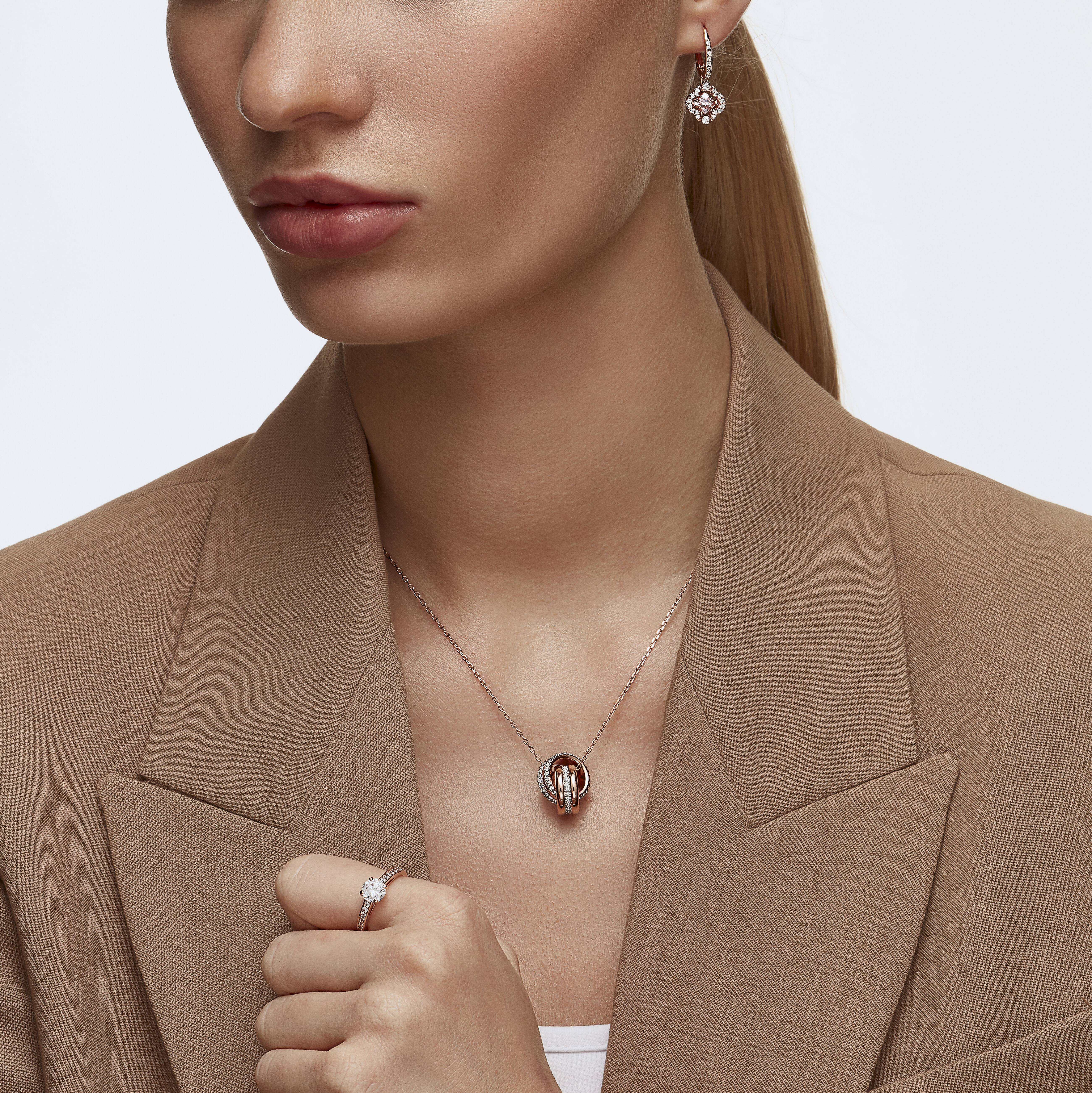 Swarovski attract ring rose gold sales